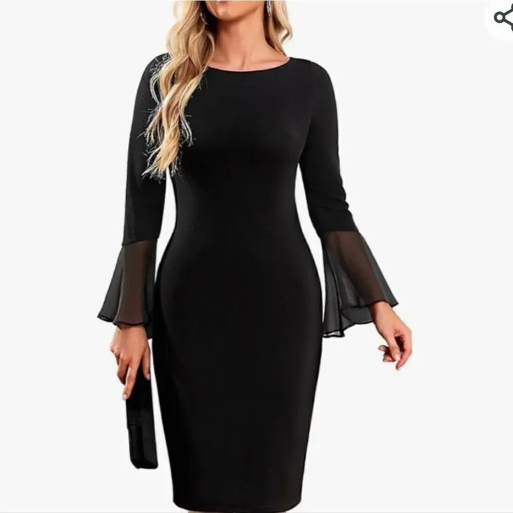 BRAND NEW R&M RICHARD LONG SLEEVE  DRESS FALL KNEE LENGTH BODYCON DRESS